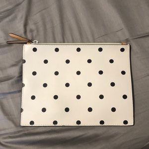 Black and white polka dot clutch. Banana Republic. Great condition.
